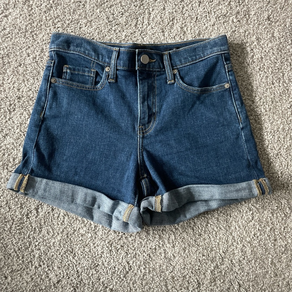 banana republic high rise denim shorts